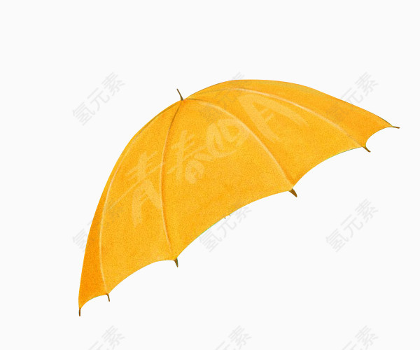 手绘黄色太阳伞