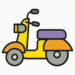 交通工具图标电动车摩托车