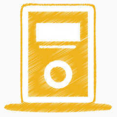 Yellow mp3 player Icon