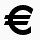 货币标志欧元简单的黑色iphonemini图标