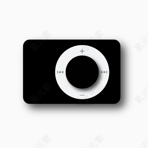 iPod洗牌黑色2D
