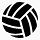 球排球简单的黑色iphonemini图标