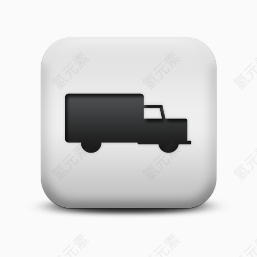 不光滑的白色的广场图标运输旅行卡车Transport-travel-icons