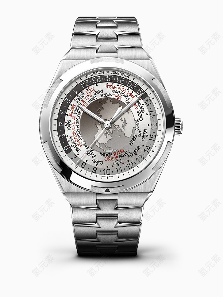 江诗丹顿男表银灰色腕表手表