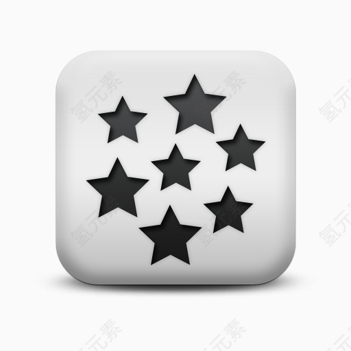 不光滑的白色的广场图标自然奇迹星星在圆Natural-wonders-icons