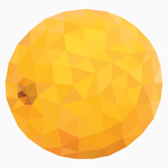卡通三角晶格化水果橙子