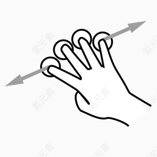 四手指拖gestureworks图标