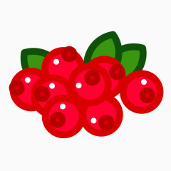 卡通手绘水果蔓越莓