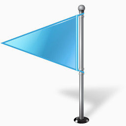 Map Marker Flag 1 Left Azure Icon