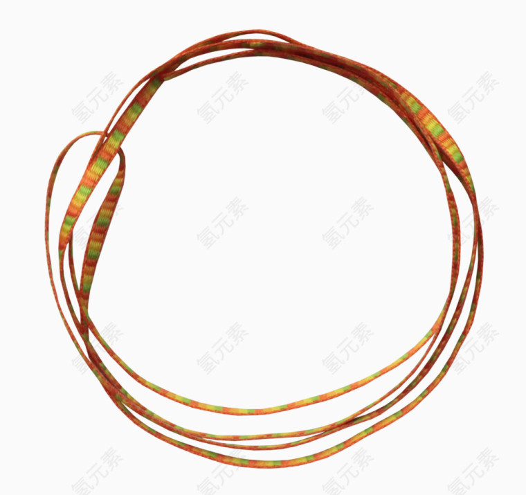 橙色绳子圆环