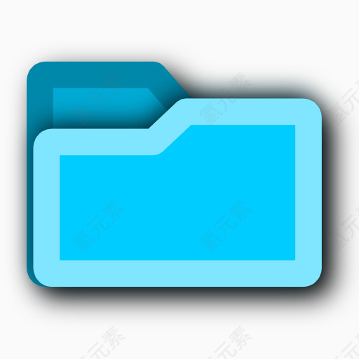 文件夹光蓝色提示能量提示2D