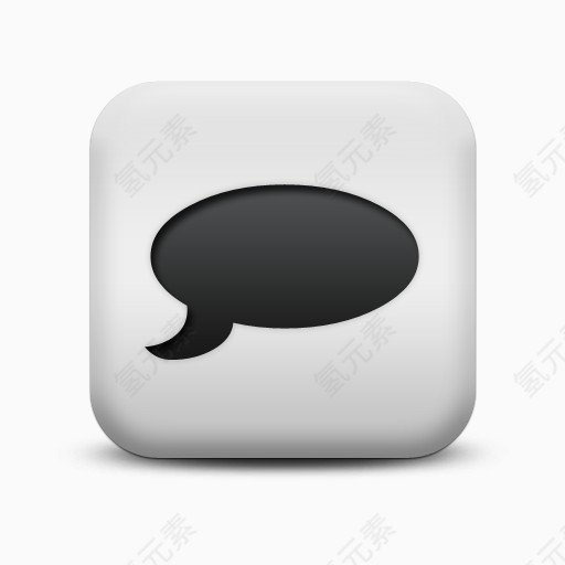 不光滑的白色的广场图标符号形状评论泡沫Symbols-Shapes-icons
