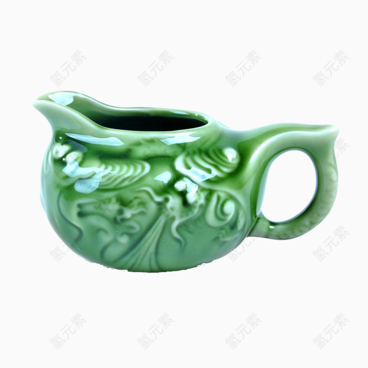 绿色茶杯