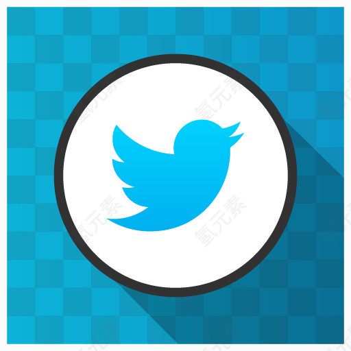 推特Flato-social-media-icons