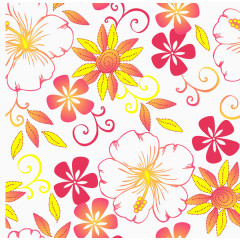 粉黄色漂亮弯曲的花纹花叶背景装饰