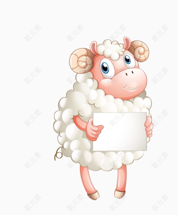 读信的白色绵羊