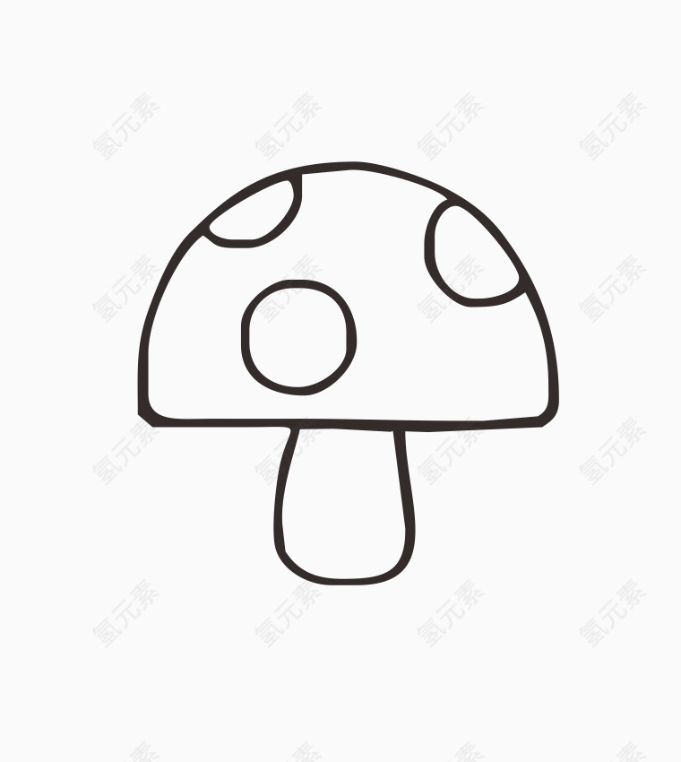 简约线条蘑菇