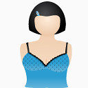 内衣女性蓝色的lingerie-women-icons