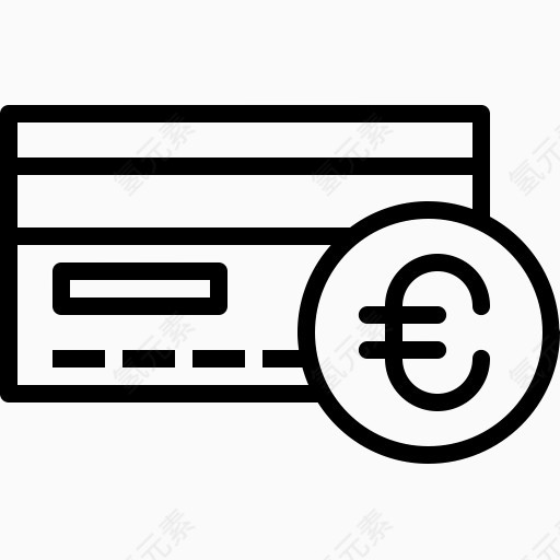 ATM卡硬币信用货币借记卡欧元货币-欧元1卷