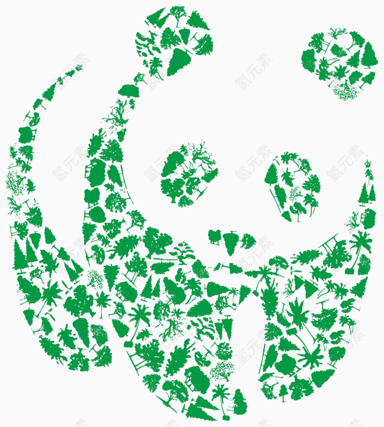 地球日绿色大熊猫