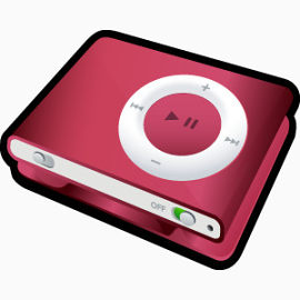 洗牌红色的iPod Shuffle