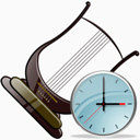 里拉时钟仪器报警时间历史闹钟弦乐器