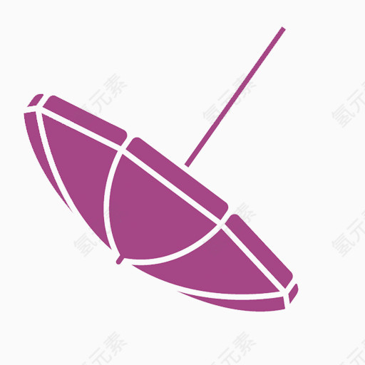 卡通紫色雨伞