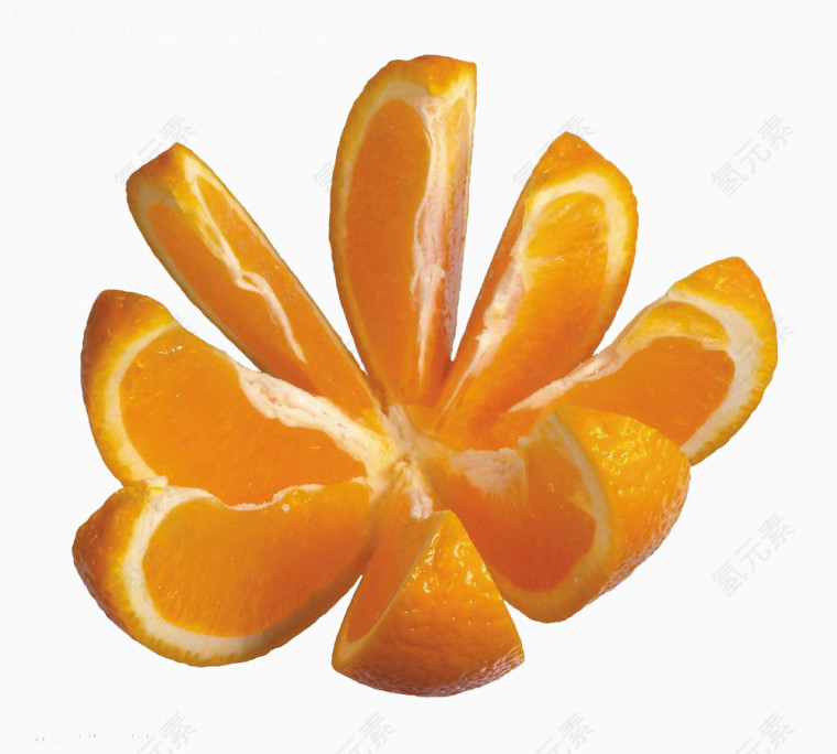 切好的橘子图片素材