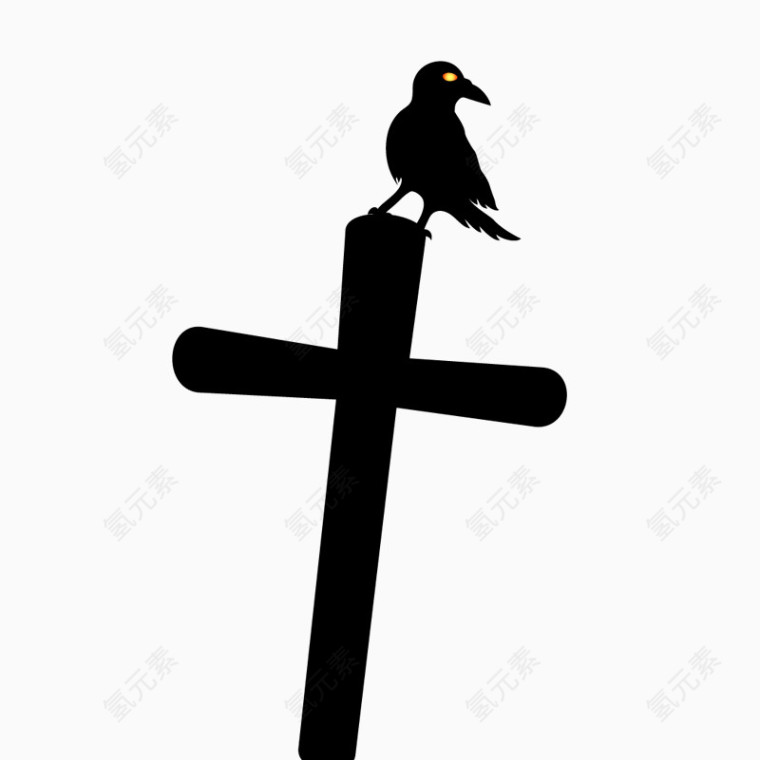 十字架上的乌鸦
