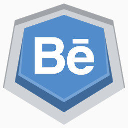 Behance公司embossed-social-media-icons