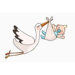 送子鹤和小婴儿