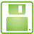 软盘磁盘超级单声道绿色图标