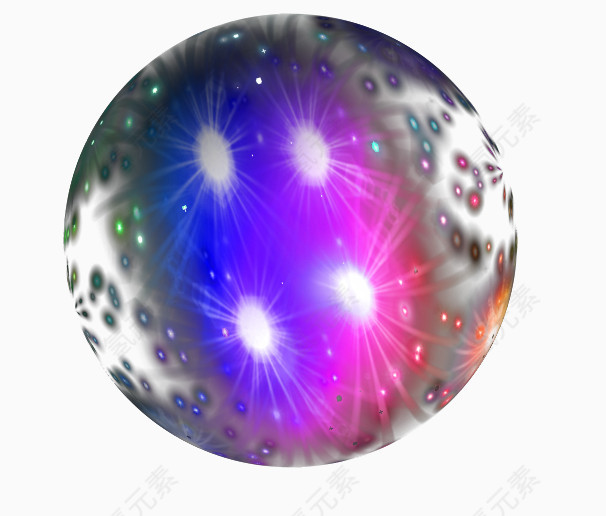 紫色光束装饰球