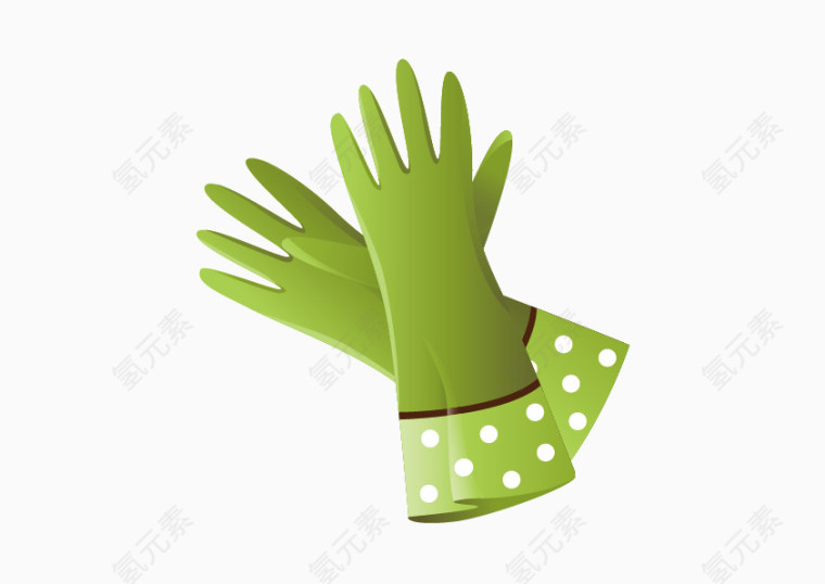 矢量绿色手套