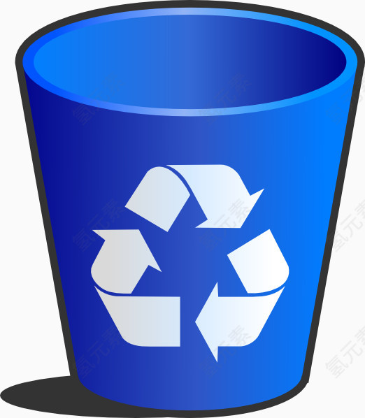 蓝色环保垃圾桶