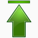 Actions green arrow up top Icon