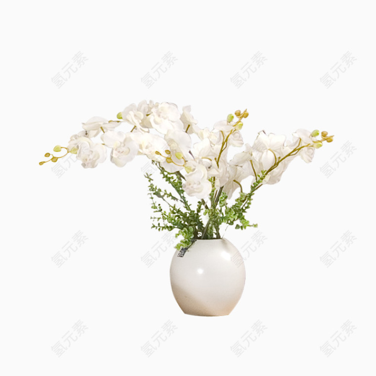 白色花瓶白色花