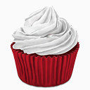 红色的蛋糕蛋糕cupcakes-icons