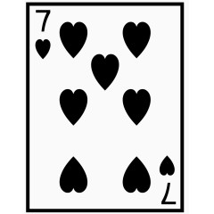 矢量图扑克黑桃7