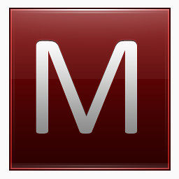 字母M红色图标