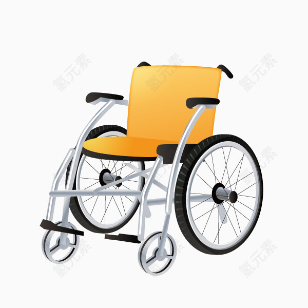 轮椅 病人 黄色轮椅