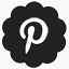 花黑色的w3bits-pinterest-icons