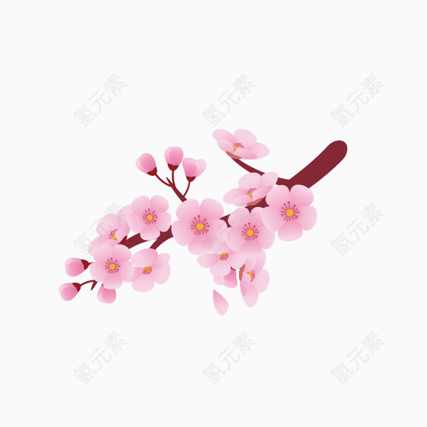 樱花 花纹 淡粉色