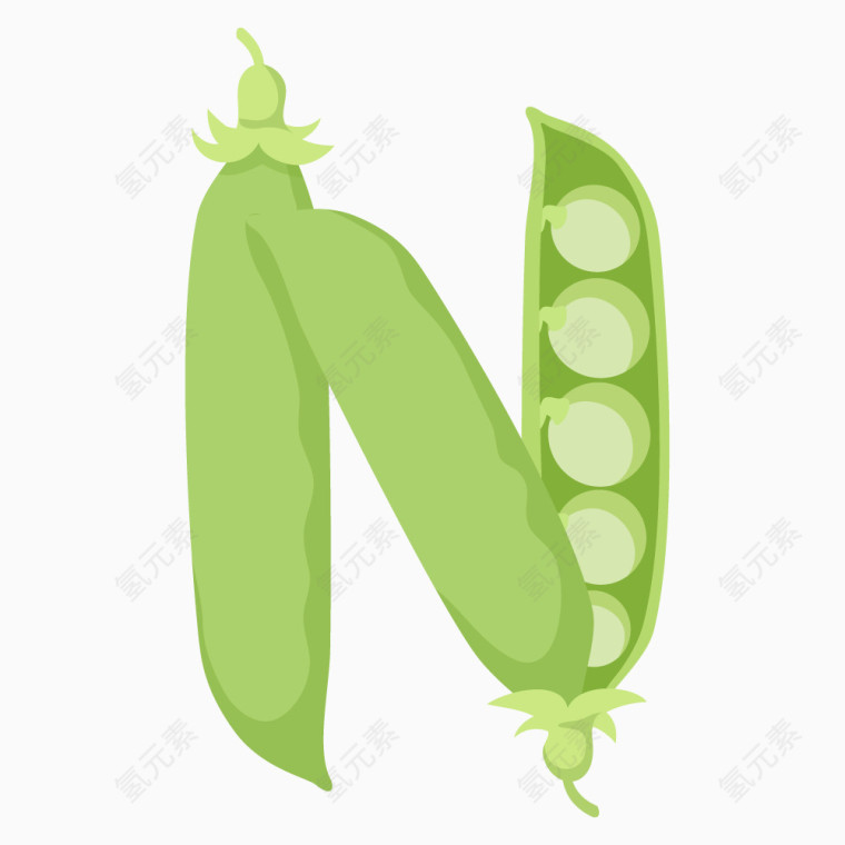 蔬菜字母N