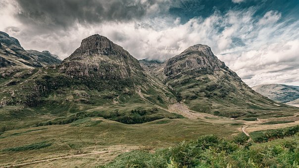 高地和岛屿,苏格兰,高地,性质,景观,心情,云,山,神秘,免費的照片,
