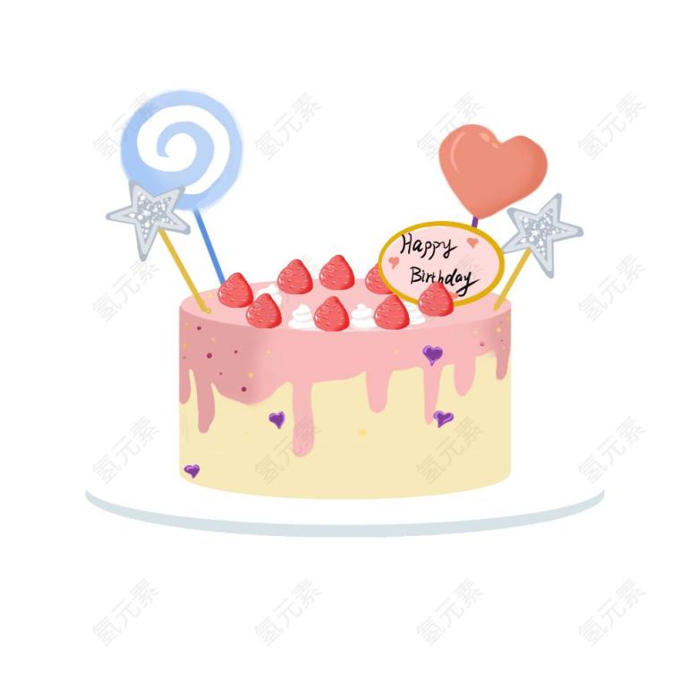 生日蛋糕图片_卡通素材_食物下载