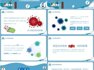 新型冠状病毒预防与治疗知识预防新冠肺炎主题班会PPT