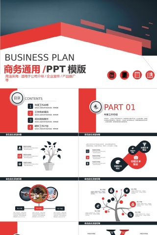 315简约大气商务通用PPT模板