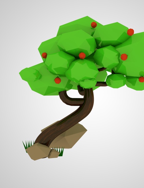 3D树植物卡通商务元素素材办公PPT创意下载