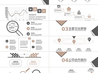 几何背景企业投资金融理财PPT